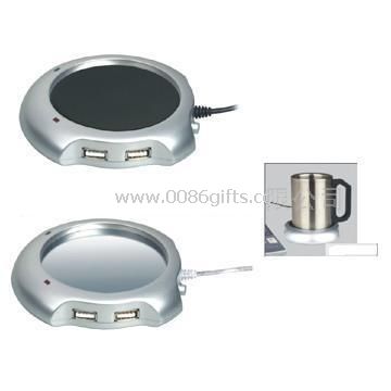 USB coffee warmer with HUB