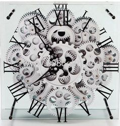 Glass screw yards clock