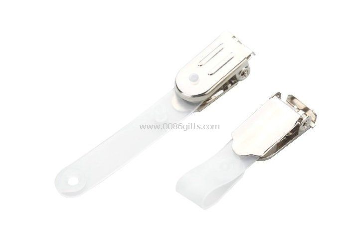 50mm PE strap flip top metal name card clip