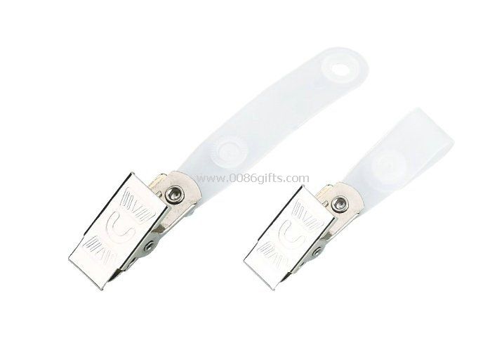 PE strap Spring jaw metal name, identification Badge Holder Clip