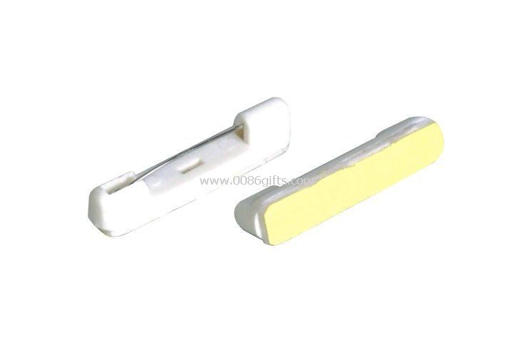 pressure sensitive ABS identification Badge Holder Clip with adhesive sticker
