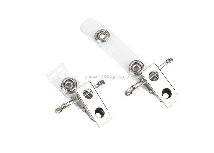 Silver Spring jaw conference metal name badge clip
