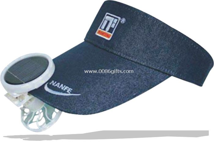 Solar cap with fan