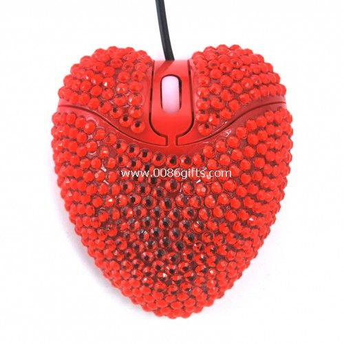 Heart shape diamond mouse