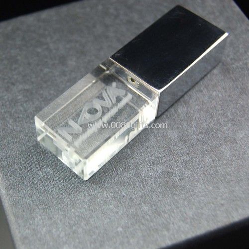 Przeźroczysty kryształ 3d logo sterownik usb flash