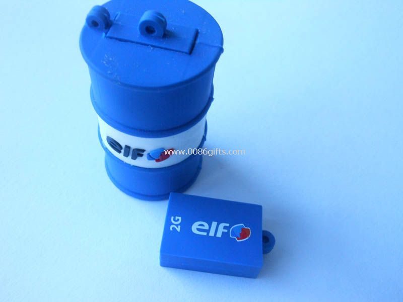 PVC matetial óleo garrafa forma usb thumbdrive para presente do negócio