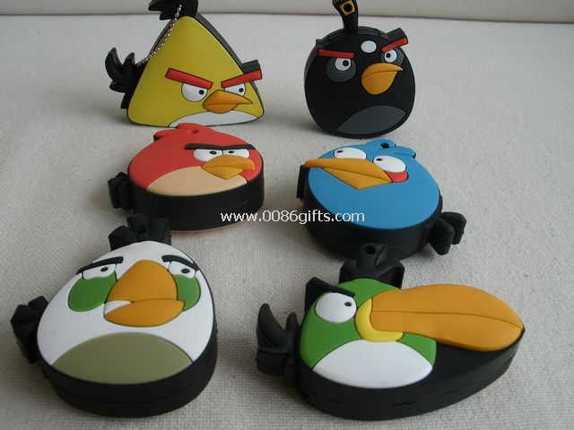 Arrabbiato uccelli forma unità flash promozionali usb flash drive