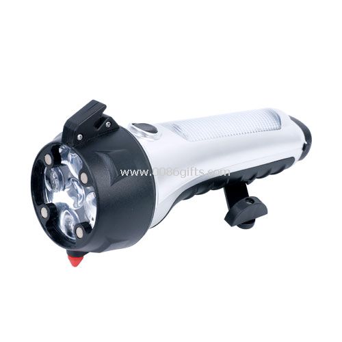 Emergency torch with hammer and cutter