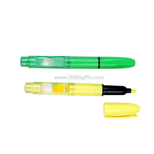 Highlighter pen with sticky notes