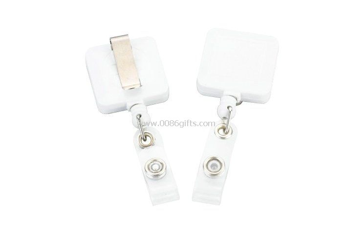 Square Retractable ID Badge Reels