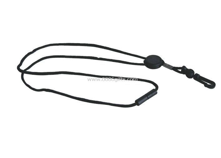 Round PP plastic nylon ID Card Holder Lanyard