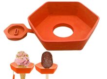Popsicle Holder with Drip Catching Silicone Collar