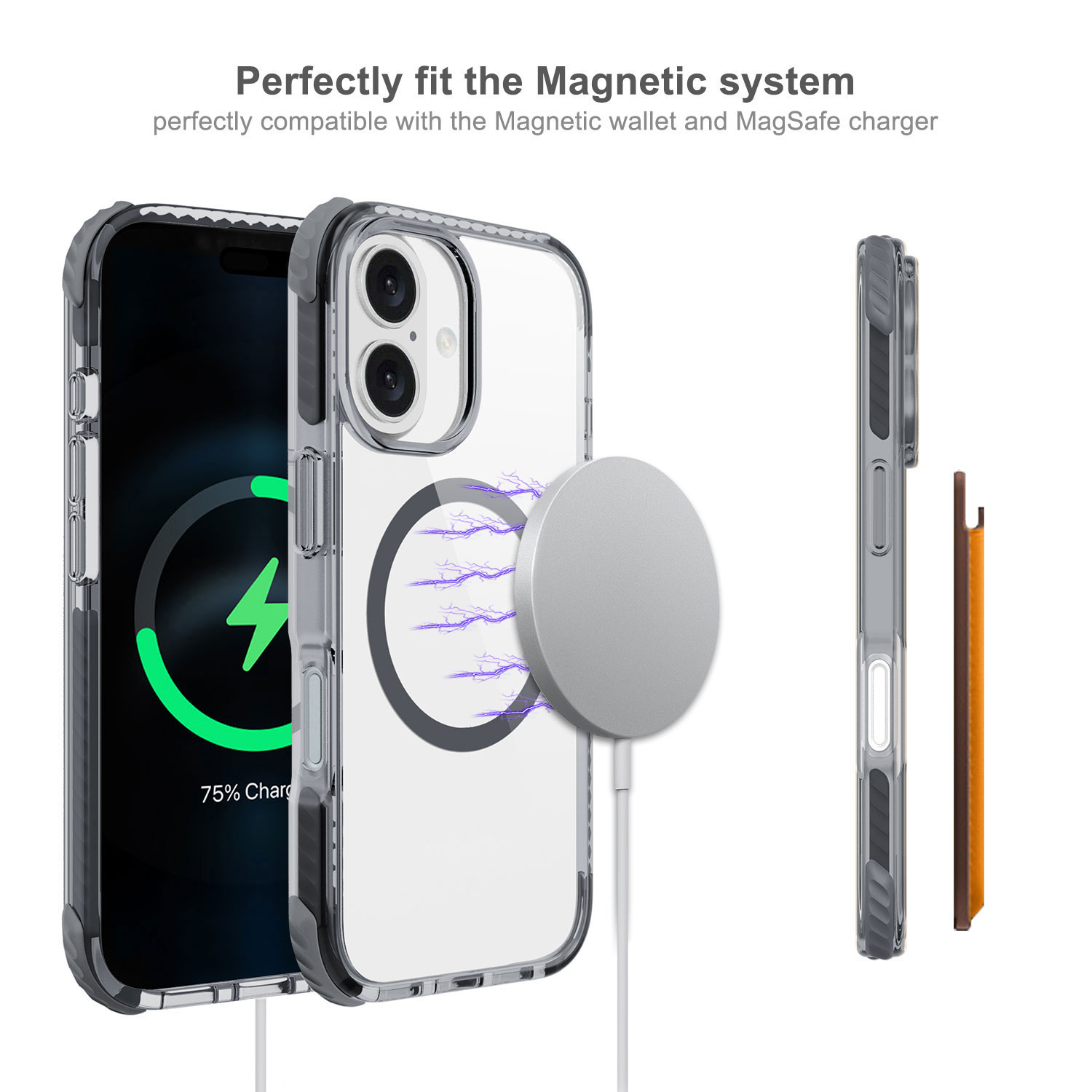 Pouzdro na telefon proti nárazu s magnetickým kroužkem