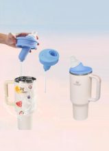 Silicone Tumbler Adapter Lid and Straw Cap
