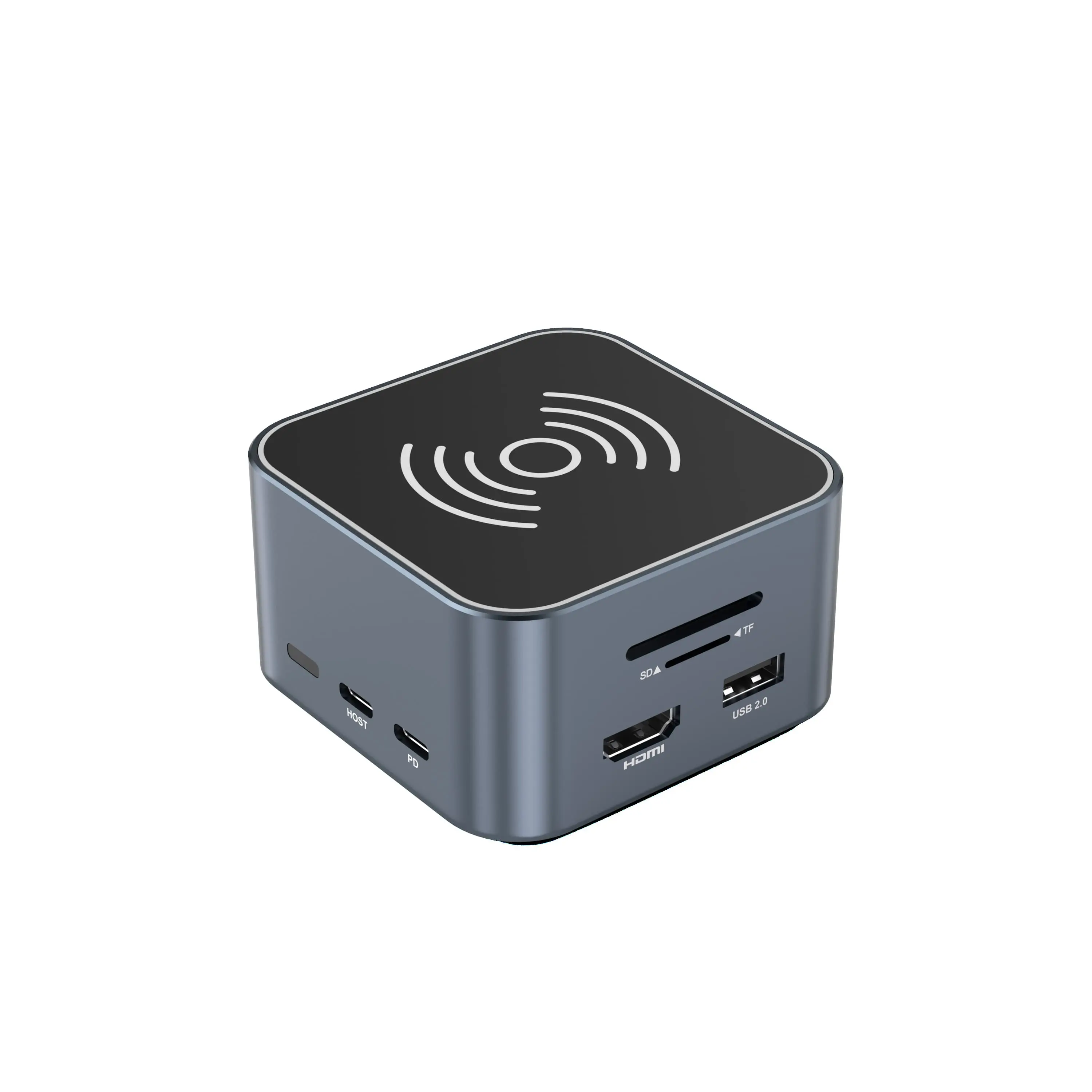 Estación de acoplamiento USB-C con carga inalámbrica