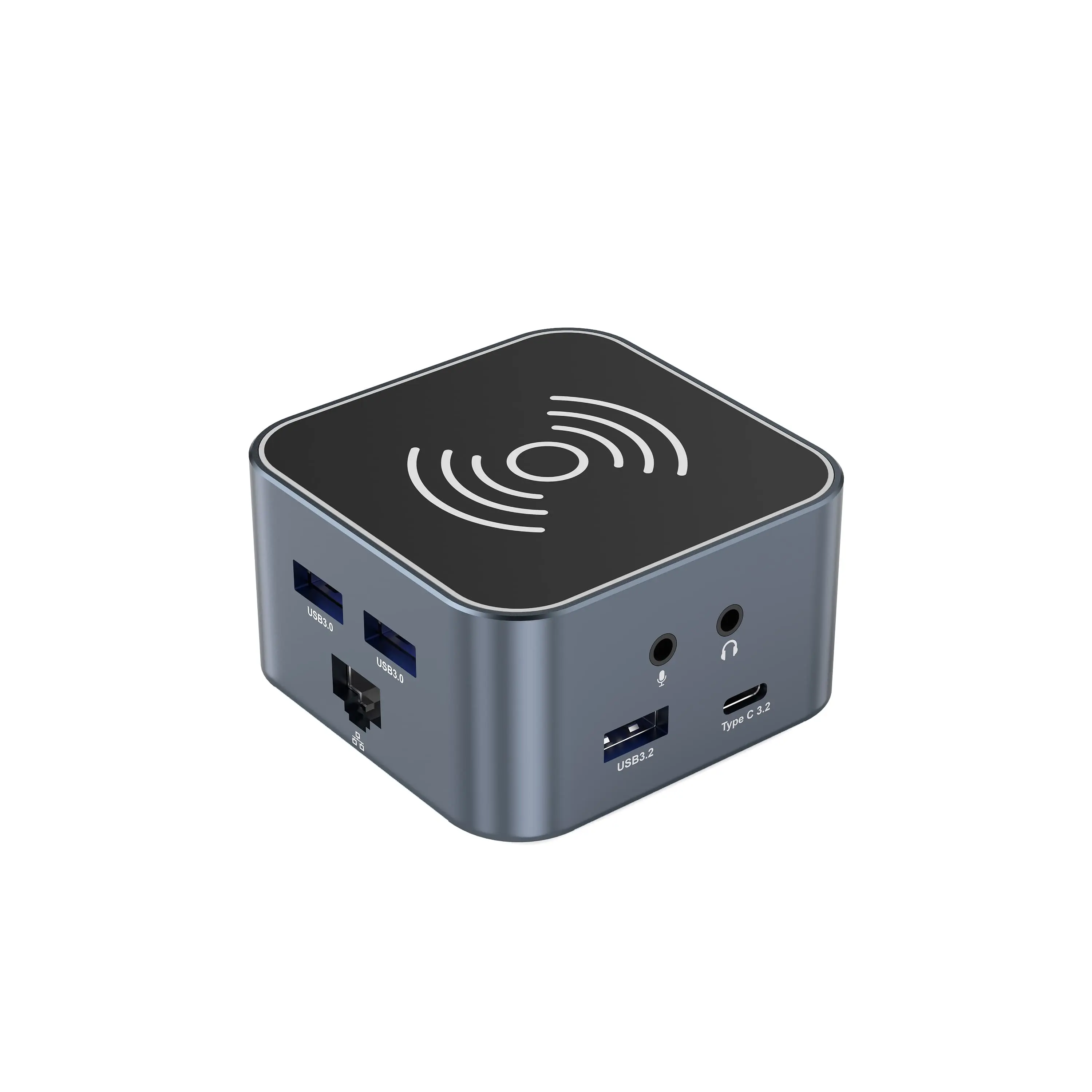 Estación de acoplamiento USB-C con carga inalámbrica
