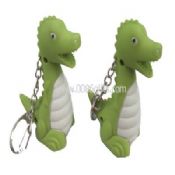 Dinosaur shaped led keychain with sound images