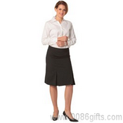 Womens Pleated skjørt i ull Stretch images