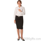 Womens Mid Length Lined Pencil Skirt In Wool Stretch small picture