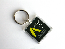 Saxon Plastic Keyring Square images