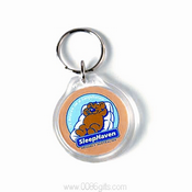 Sachsiska plast Keyring runda images