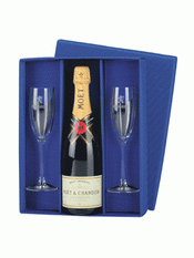 Vague bleue Set cadeau Champagne images