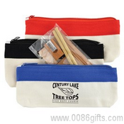 Bamboo Stationery Set In Cotton/Canvas Organiser/Pencil Case images
