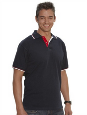 Strikkes mens bomull Pique Polo images