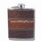 6oz leather-wrapped Hip Flask small picture