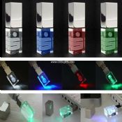 crystal usb flash drive with customizable logo images