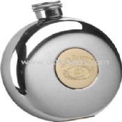 rondes en acier inoxydable forme Hip Flask images