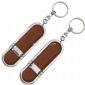 leather usb drive with keychain small picture