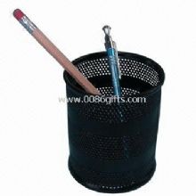 Round metal mesh pen holder images