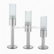 Stainless stee and frosted glass tube Candle Holder images