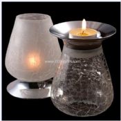 Zinc alloy and ice crackle glass Candle Holder images