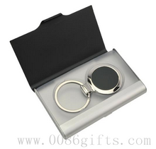 Promotional Ebony Key Ring Business Card holder set images