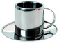 Metall Espressotasse und Untertasse small picture