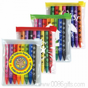 Assorted Colour Crayons In Zipper Pouch images
