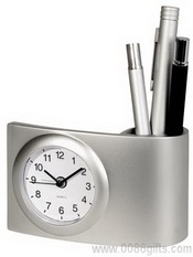 Pendulette de bureau en métal / stylo Caddy images