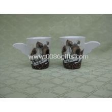 Porcelain coffee mug with wing handle images