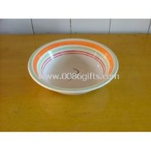 Stoneware Bowl With Rainbow Hand-painted images