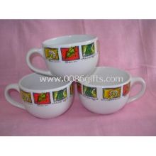 Stoneware Soup Bowl with Printed Design, Customized Logos and Colors are Accepted images