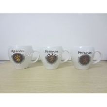 White Cut Decal Printing Ceramic Coffee Mugs,customized logos,sizes,designs are welcome images