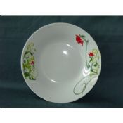 9-inch Porcelain Salad Bowl with Round Shape, Customized Logos and Designs are Accepted images