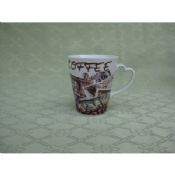 Full Decal Printing Heart Shape Ceramic Coffee Mugs images