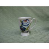 Porselen kaffe krus med floral design, oppfyller FDA, LFGB, CA65, CPSIA, 84/500/EØF standarder images