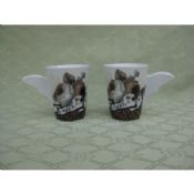 Porselen kaffe krus med vinge håndtak images