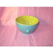 Stoneware Bowl With Embossed and Two Tone Color, FDA, CA65, CPSIA, LFGB and 84/500EEC images