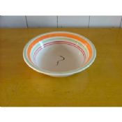 Stoneware Bowl With Rainbow Hand-painted images