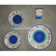 16dílná kameninové nádobí sady s plnobarevným potiskem images